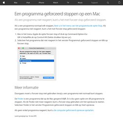 Een programma geforceerd stoppen op een Mac