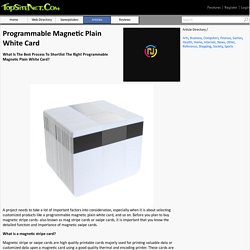 Programmable Magnetic Plain White Card