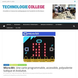 Micro:Bit. Une carte programmable, accessible, polyvalente ludique et évolutive. – SII Collège