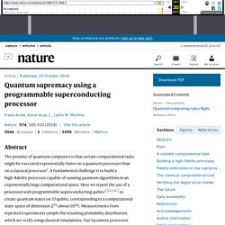 Quantum supremacy using a programmable superconducting processor