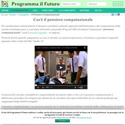 Il Pensiero Computazionale - ProgrammaIlFuturo.it