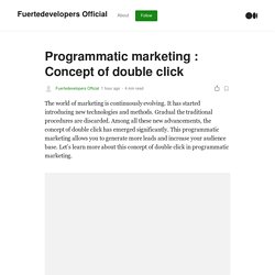 Programmatic marketing : Concept of double click