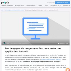 Quel langage de programmation pour créer une application Android?