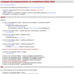 Langages de programmation et compilation 2019-2020