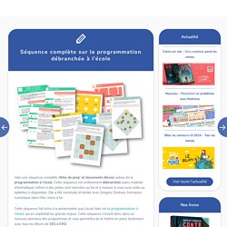 Séquence complète sur la programmation débranchée à l’école