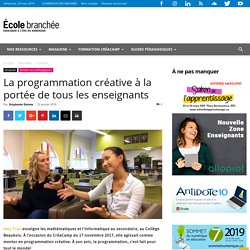 La programmation créative à la portée de tous les enseignants