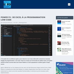 Power Fx : de Excel à la programmation low-code - L'1FO Tech par L'Informaticien