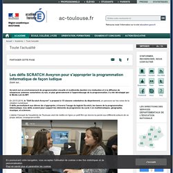 Les défis SCRATCH Aveyron pour s'approprier la programmation informatique de façon ludique