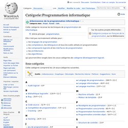 Catégorie:Programmation informatique