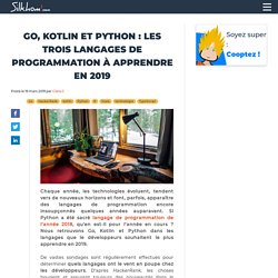 Go, Kotlin et Python : les trois langages de programmation à apprendre en 2019 Technologie - Silkhom