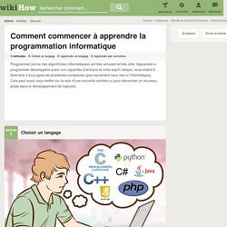 3 manières de commencer à apprendre la programmation informatique