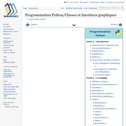 Programmation Python/Classes et Interfaces graphiques