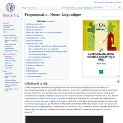 Programmation Neuro-Linguistique