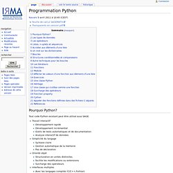 Programmation Python - Irma-wiki