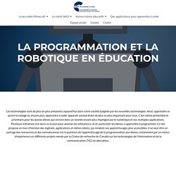 PROGRAMMATION ET ROBOTIQUE EN EDUCATION