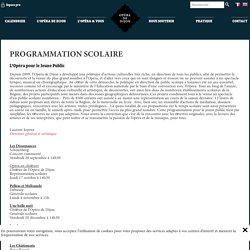 Opéra de Dijon : Programmation scolaire