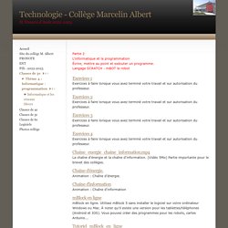 Technologie - Collège Marcelin Albert
