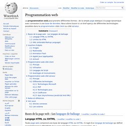 Programmation web