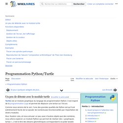 Programmation Python/Turtle
