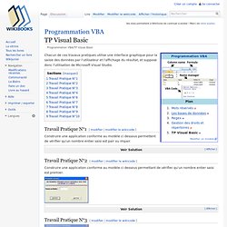Programmation VBA/TP Visual Basic