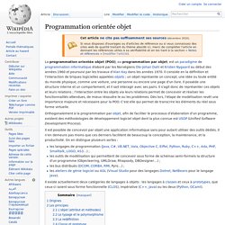 Programmation orientée objet