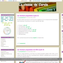 Programmations - La classe de Carole