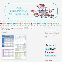 Toutes mes programmations modifiables pour le CE2-CM1-CM2