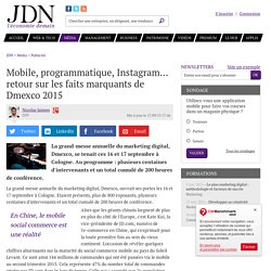 Mobile, programmatique, Instagram... retour sur les faits marquants de Dmexco 2015