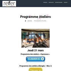 Programme Ateliers – REFER