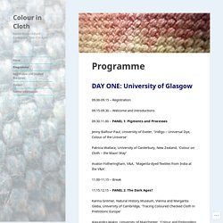 Programme – Colour in Cloth