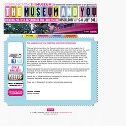 Programme - Communicating the Museum : The museum and You
