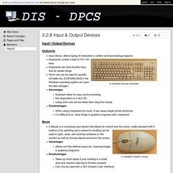 Diploma Programme - Computer Sciences Wiki - 3.2.8 Input & Output Devices