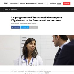 Le programme d'Emmanuel Macron pour l'égalité entre les femmes et les hommes