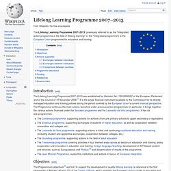 Lifelong Learning Programme 2007–2013
