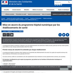 Mise en œuvre du programme hôpital numérique par les établissements de santé - Hôpital numérique