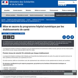 Mise en œuvre du programme hôpital numérique par les établissements de santé - Hôpital numérique