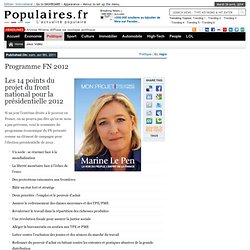 Programme FN 2012 - Populaires.fr