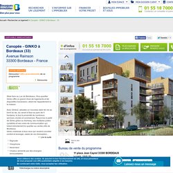 Programme immobilier neuf, Bordeaux 33 - Canopée - GINKO