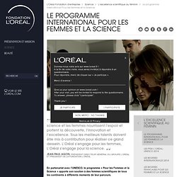 Le programme international Pour les Femmes et la Science