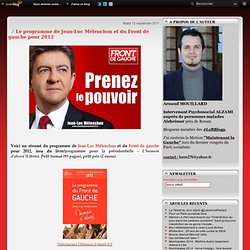 Le programme de Jean-Luc Mélenchon et du Front de gauche pour 2012