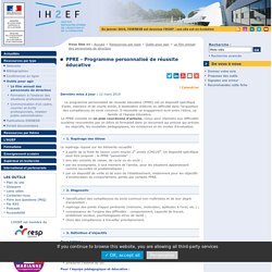 PPRE - Programme personnalisé de réussite éducative