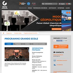 Programme Grande Ecole - Programme ESC - DESMA - Ecole Supérieure de Commerce Grenoble