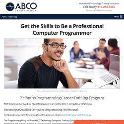 Get the Skills to Be a Professional Computer Programmer