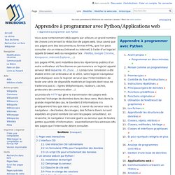 Apprendre à programmer avec Python/Applications web