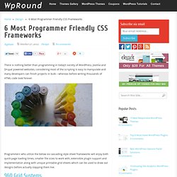 6 Most Programmer Friendly CSS Frameworks