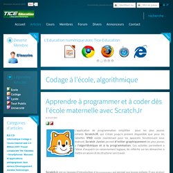 Apprendre à programmer et à coder dès l'école maternelle avec ScratchJr