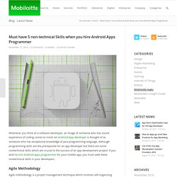Non-technical Skills to check when you hire Android Apps Programmer - Mobiloitte Blog