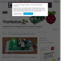 Programmer un module Sonoff Basic avec un Raspberry Pi