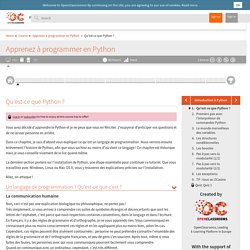 Qu'est-ce que Python ? - Apprenez à programmer en Python - OpenClassrooms