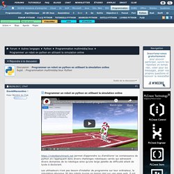 Programmer un robot en python en utilisant la simulation online - Programmation multimédia/Jeux Python